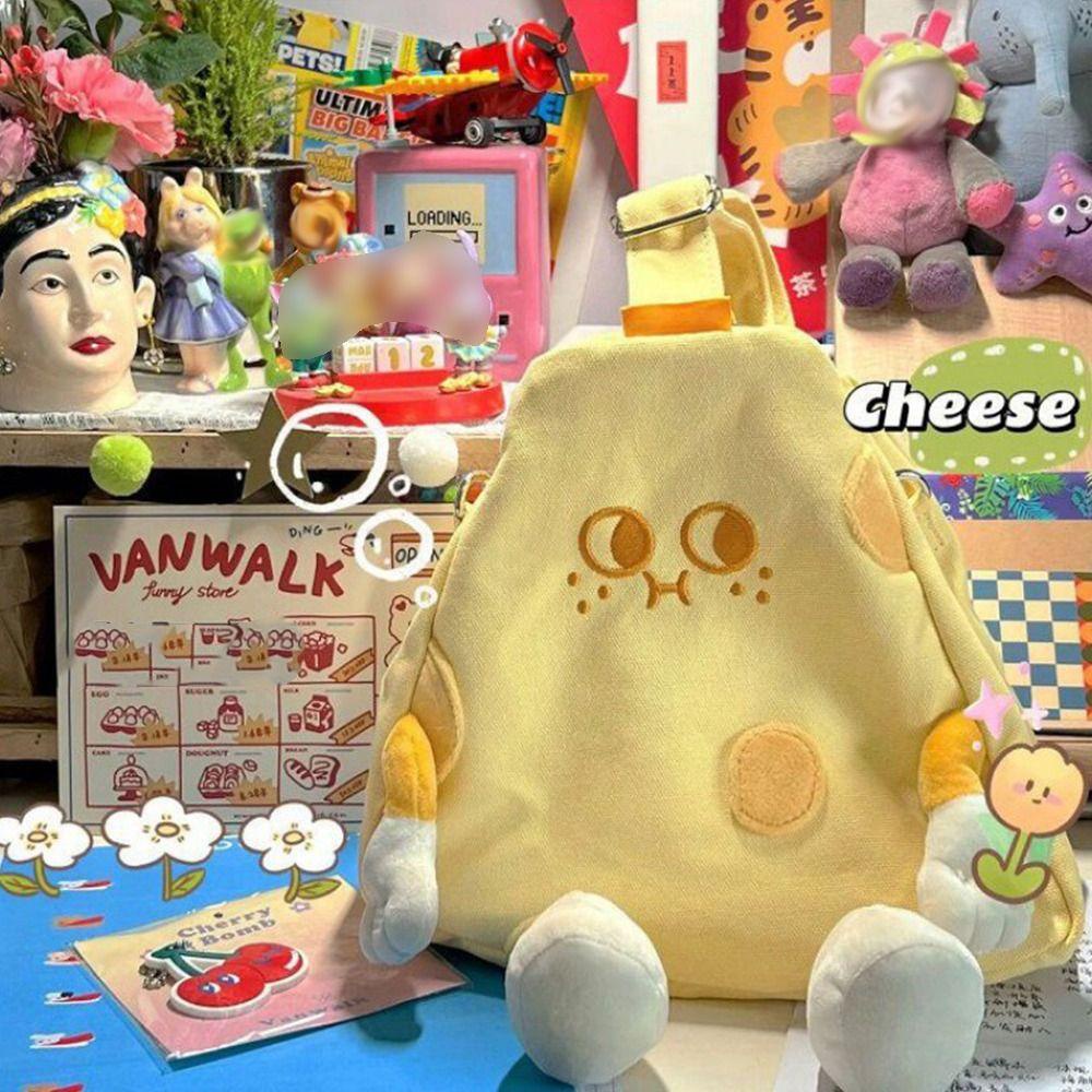 Shanhai Túi Đeo Chéo Vải canvas Nhỏ Hình Búp Bê Phô Mai Phong Cách Hàn Quốc Dễ Thương Sáng Tạo Dành Cho Bạn Nữ
