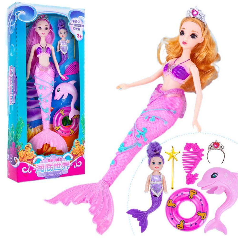 Búp bê công chúa nàng tiên cá MMULCK BJD mắt 3D có ánh sáng/ váy đuôi cá 1/3 có khớp nối có thể tháo rời cho bé gái