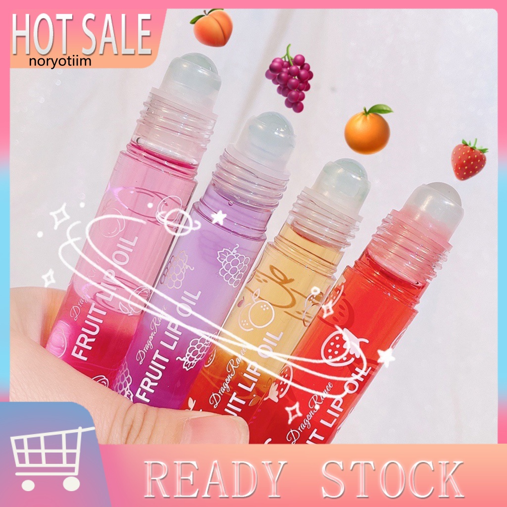 Son bóng trong suốt nor 8ml để trang điểm môi dầu trái cây dưỡng ẩm giảm dòng chất lỏng mịn