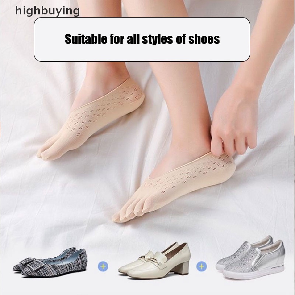 Hbvn Belle Vớ Năm Ngón Siêu Mỏng Vô Hình Thoáng Khí Chống Trượt Cho Nữ