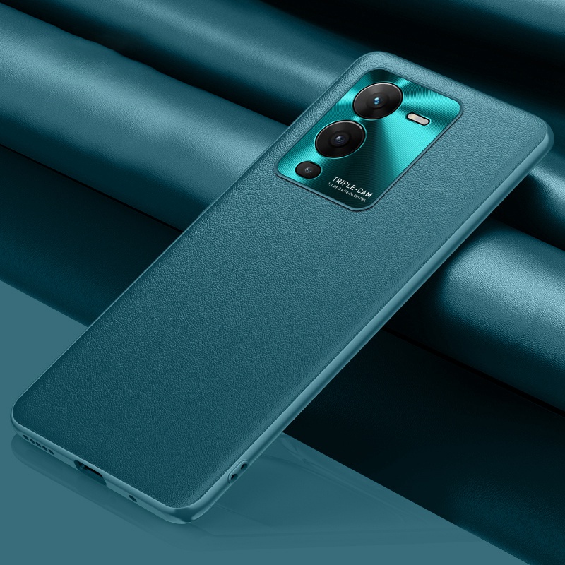 Ốp Điện Thoại Da PU Phối Silicon Nhám Sang Trọng Cho VIVO V25 Pro V 25 VIVO V25 5G VIVO V25Pro