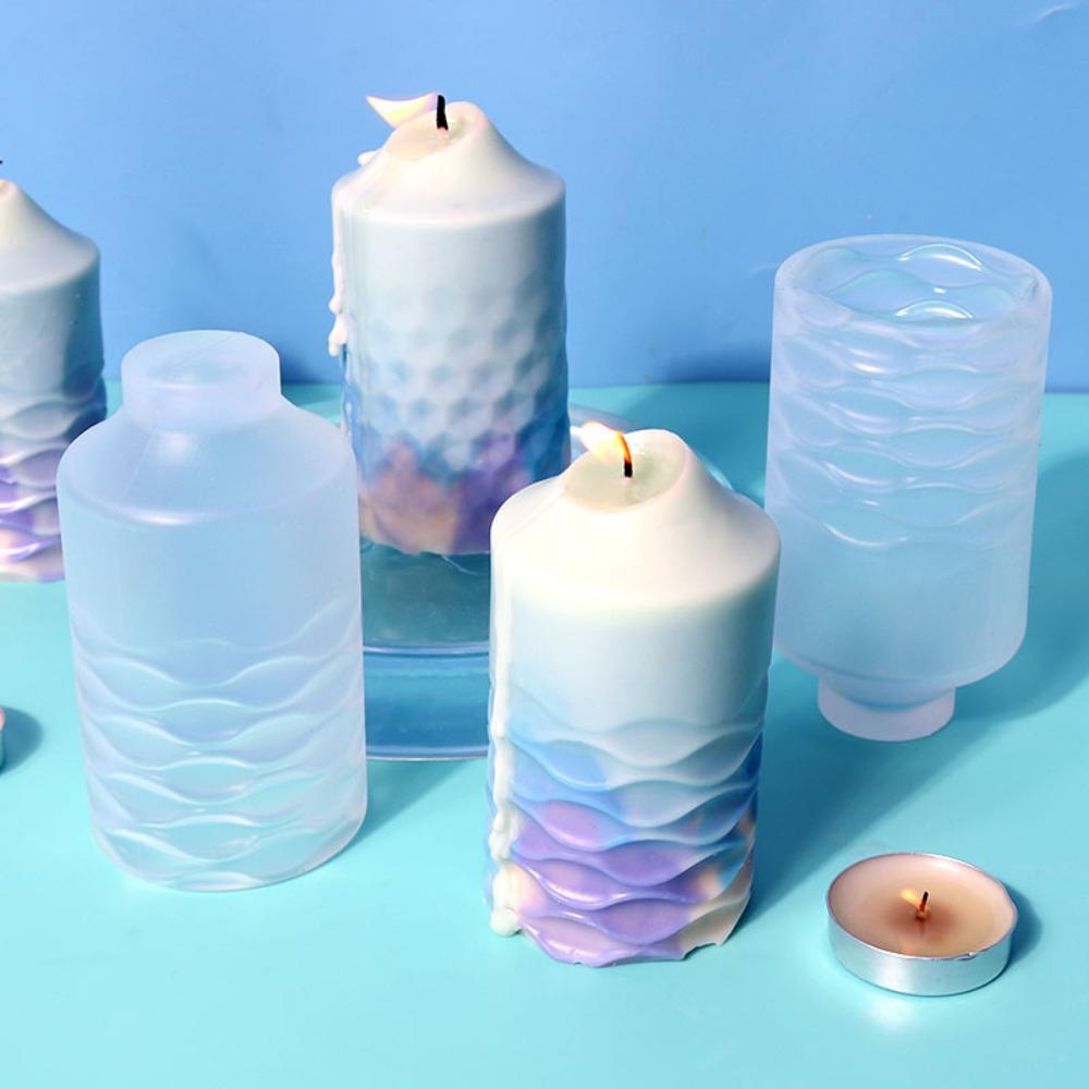 Khuôn Silicone Làm Nến Hình Trụ 1 Ngăn Tiện Dụng