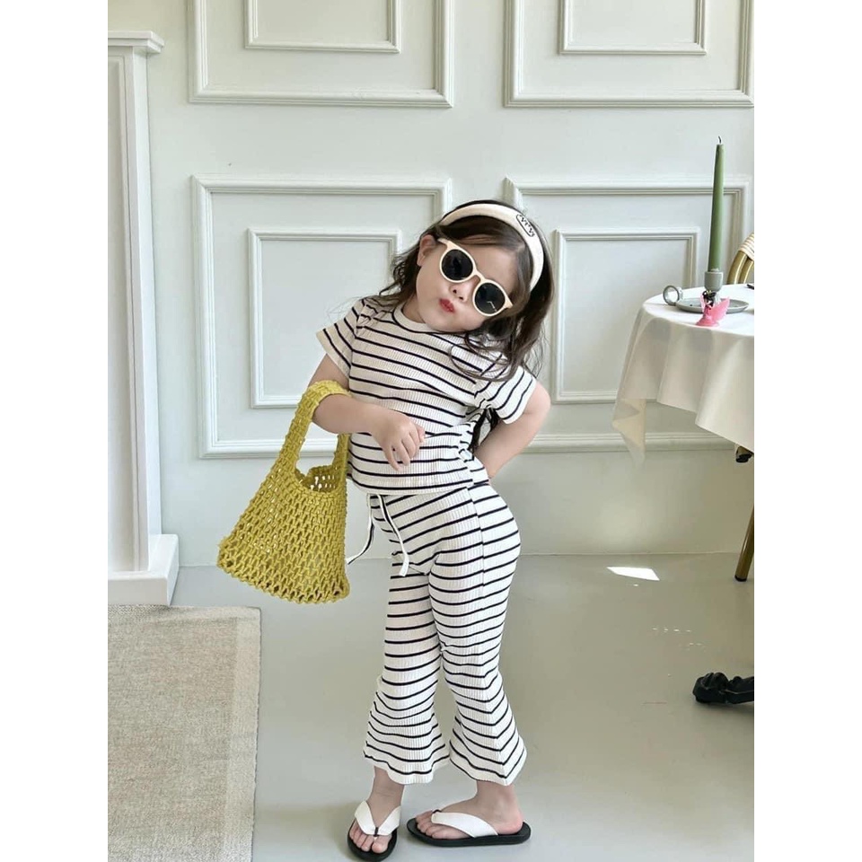 ✨BÁN SỈ✨Combo 2 bộ loe kẻ trẻ em VNXK