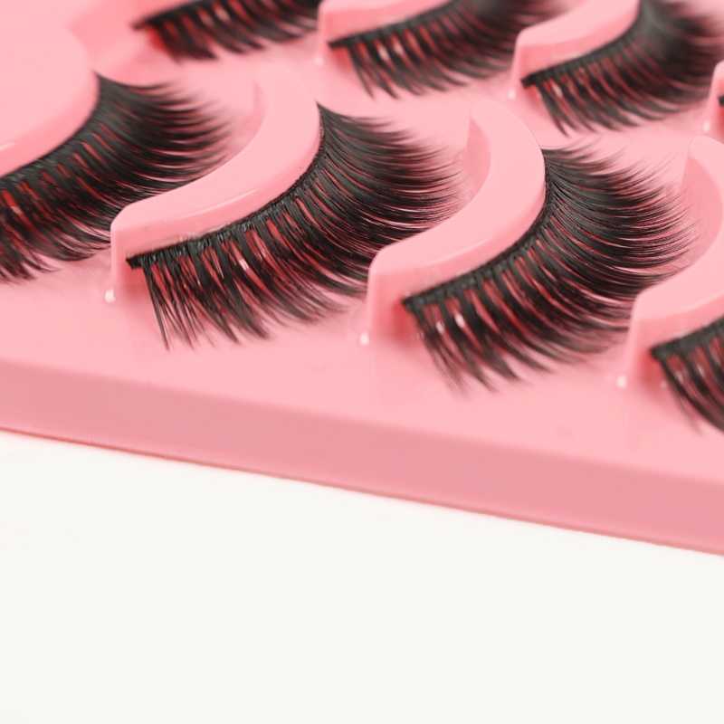 [Hàng mới về] Bộ 5 Cặp Lông Mi Giả Ngắn 3D Trang Điểm Hàng Ngày Tiện Dụng Cho Nữ