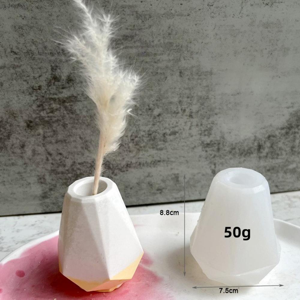 Khuôn Silicone Làm Chậu Hoa Bằng Nhựa Epoxy Hình Lọ Hoa Kẻ Sọc Độc Đáo Trang Trí Nhà Cửa DIY