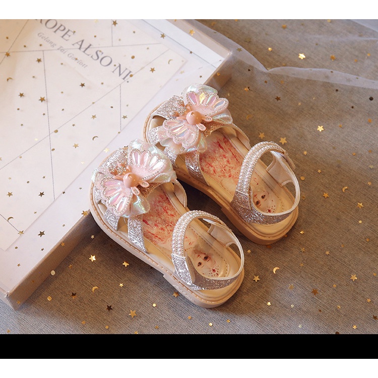 Xăng đan Công Chúa Mary Jane Đính Đá Lấp Lánh Thời Trang Mùa Hè 2023 Cho Bé Gái