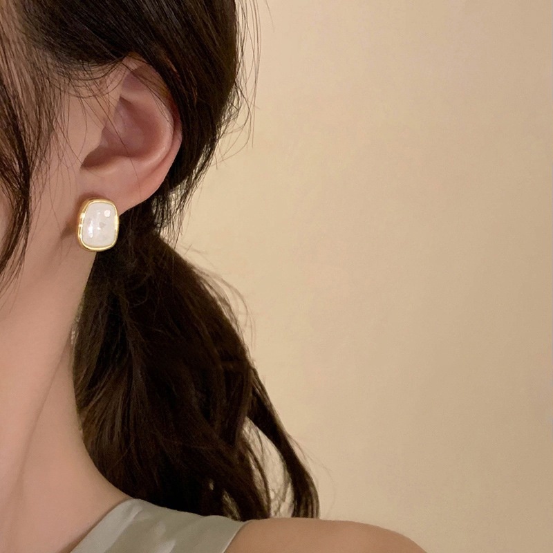 Khuyên Tai Hình Học Tráng Men Nhỏ Giọt Thiết Kế Tinh Tế Thời Trang Mới 2023