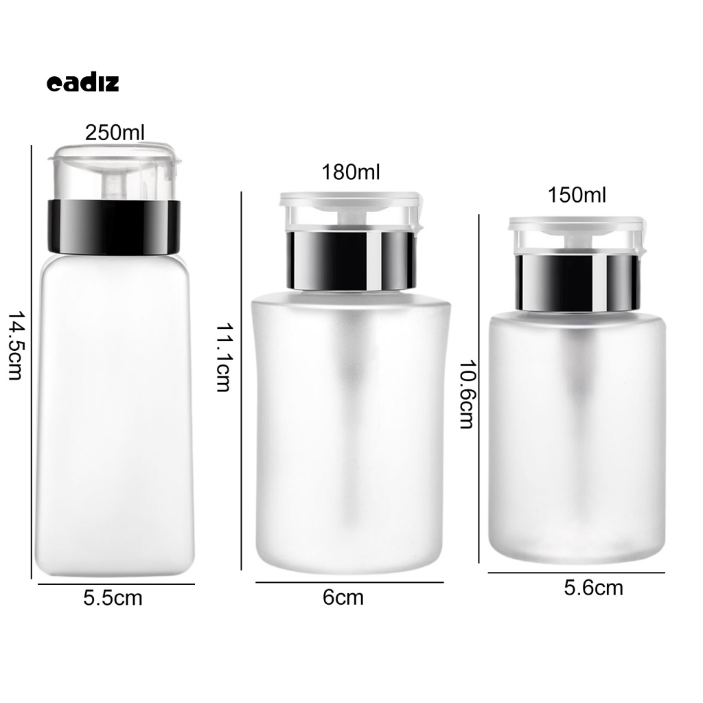 Chai Nhựa Rỗng Trong Suốt Dạng Ấn Đựng Dung Dịch Tẩy Sơn Móng Tay