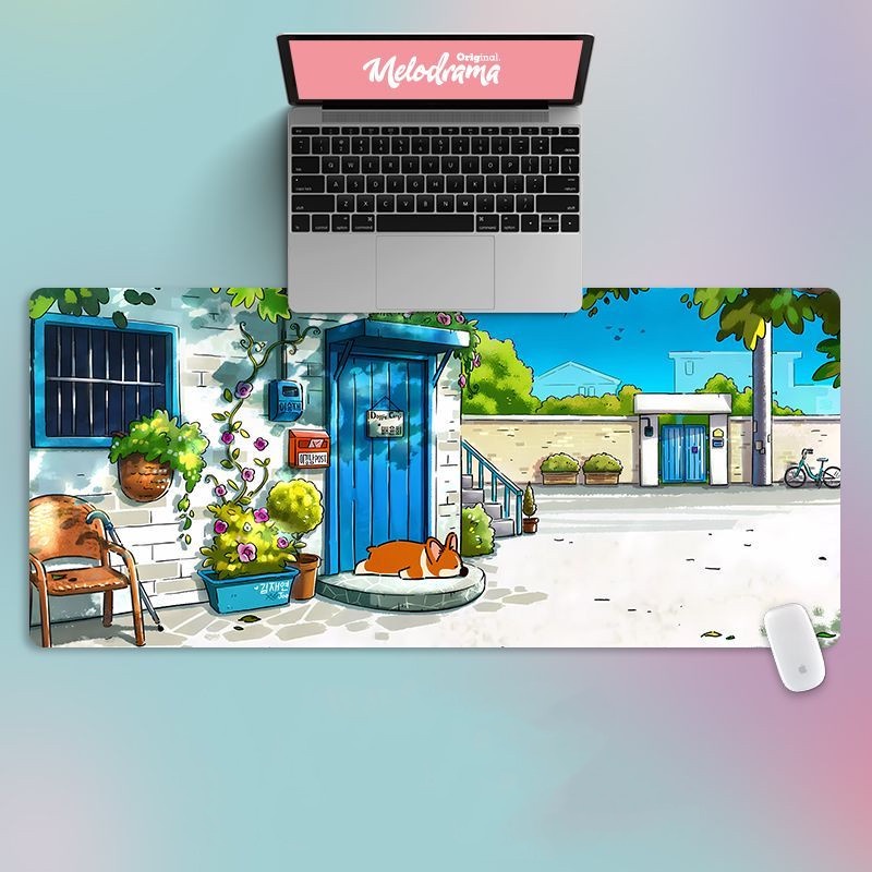 Tấm Lót Chuột Và Bàn Phím Máy Tính Cỡ Vừa Và Nhỏ Hình Chú Chó Corgi Dễ Thương