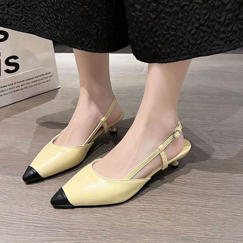 Giày Cao Gót Mũi Nhọn Phong Cách Hàn Quốc Đơn Giản 02503