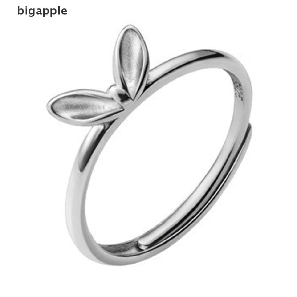 Nhẫn Hở Mạ Bạc Hình Thỏ Dễ Thương Có Thể Điều Chỉnh Kích Thước
