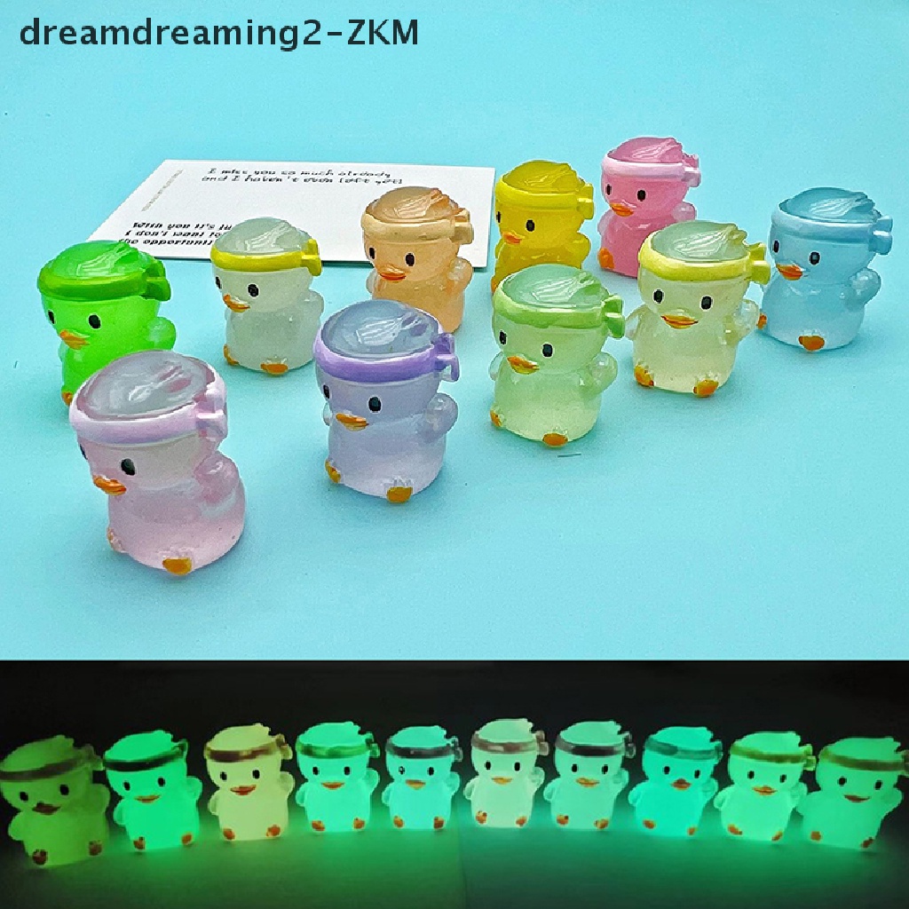 [Dreaming] Bộ 2 Tượng Vịt Hoạt Hình Dạ Quang Phát Sáng Trong Bóng Tối Dùng Trang Trí