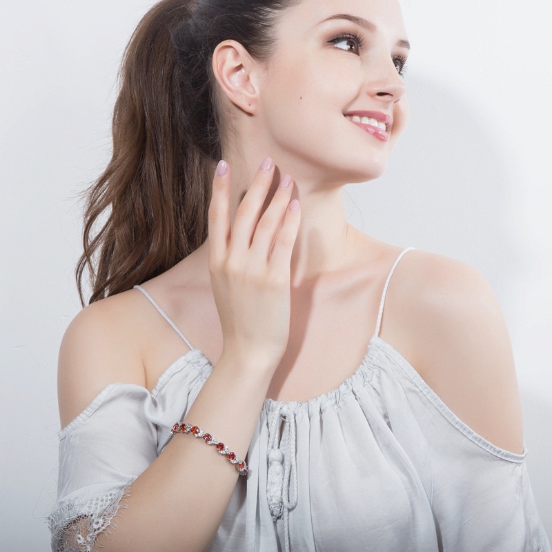Vòng Tay Đính Đá Zircon Trắng Thời Trang Âu Mỹ Cho Nữ