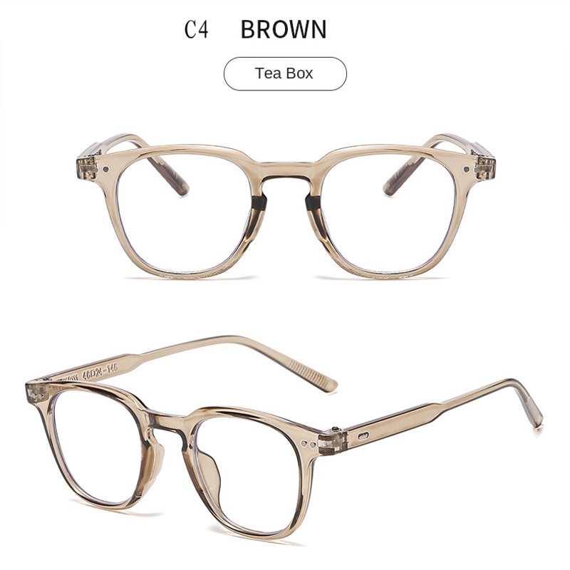 Kính Mát Gọng Vuông Chống Ánh Sáng Xanh Phong Cách Retro Dành Cho Nam Nữ