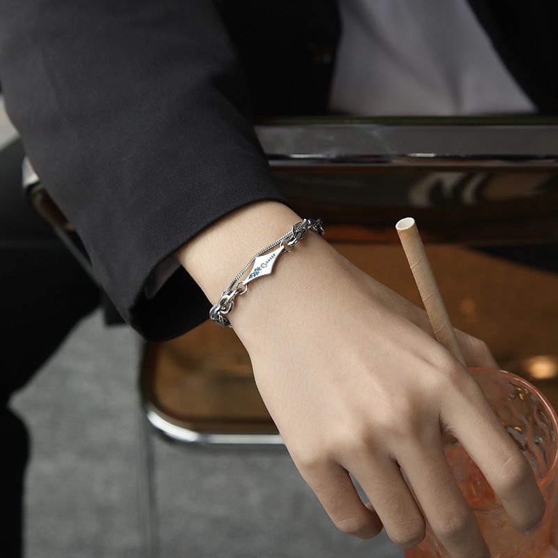 Vòng Tay Thép Titan Thời Trang Phong Cách Hip Hop Cho Nam