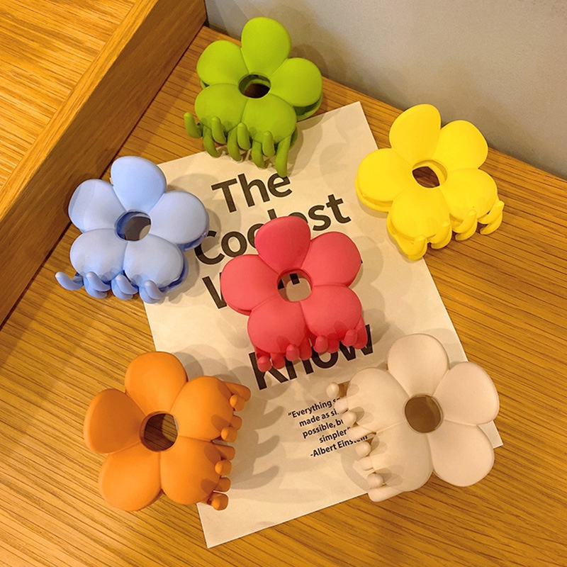 Kẹp Tóc Hình Hoa Bằng Acrylic Dễ Thương Xinh Xắn Phong Cách Hàn Quốc