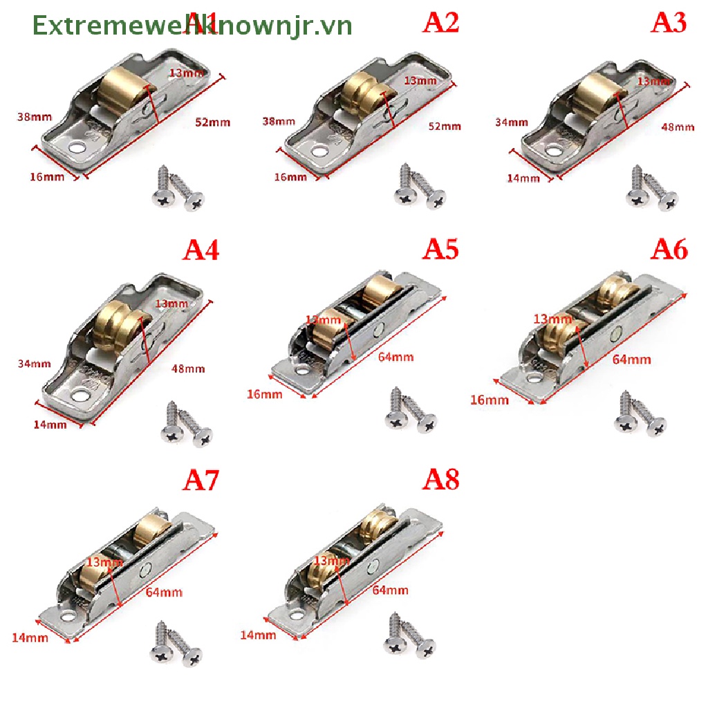 Ervn Con Lăn Vòng Bi Cửa Trượt Bằng Thép Không Gỉ Không Ồn Chịu Được Sức Nặng