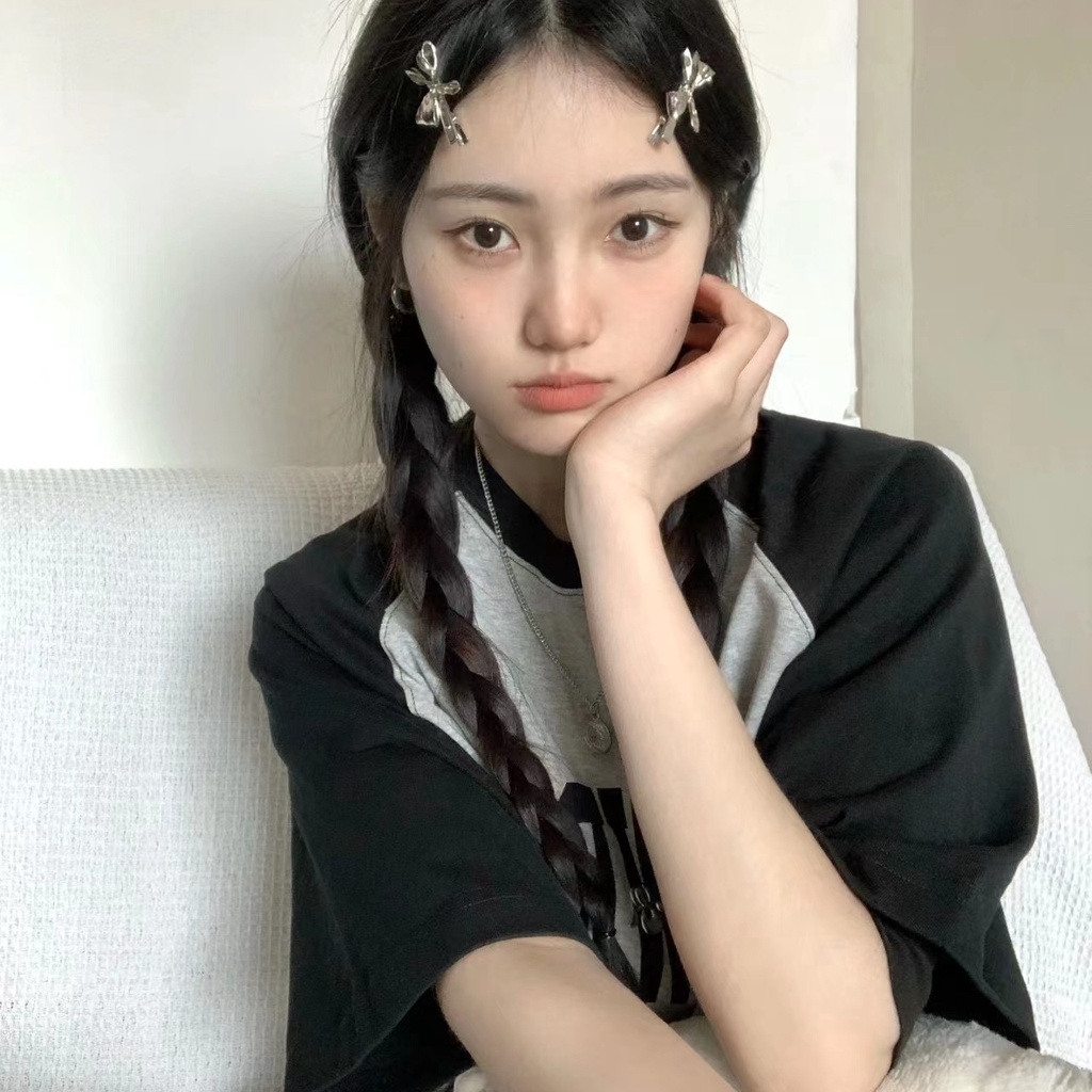 Áo Thun 100% Cotton Tay Ngắn Dáng Rộng In Họa Tiết Hoạt Hình Phong Cách Hàn Quốc Thời Trang Cho Nữ