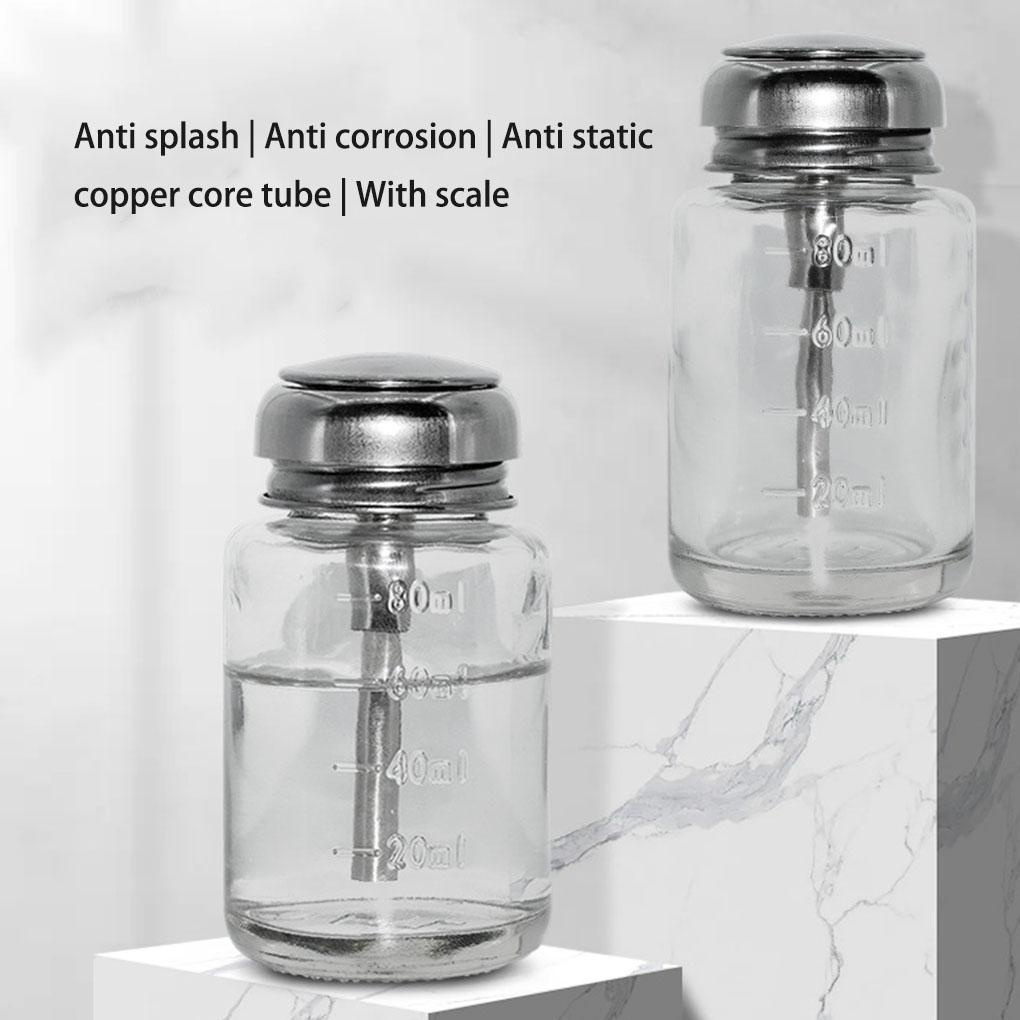 Chai Rỗng Trong Suốt Dạng Nhấn Đựng Dung Dịch Tẩy Sơn Móng Tay Chuyên Nghiệp