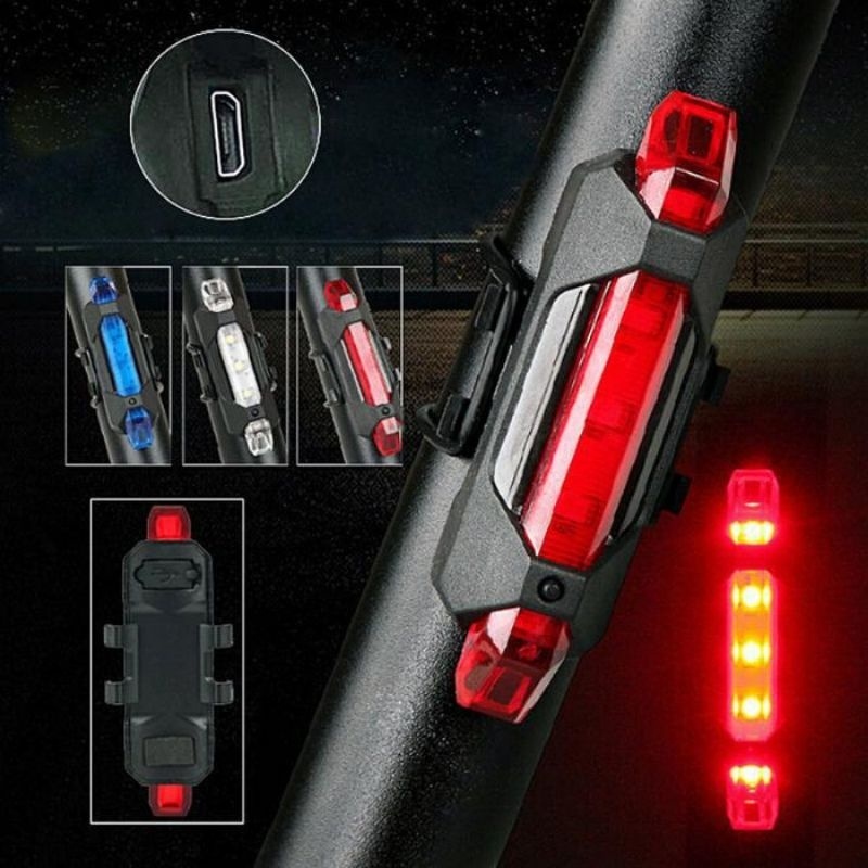 Đèn led cảnh báo đèn xe đạp đèn hậu xe đạp chống thấm nước Sáng lên đến 10 giờ nhiều màu sắc