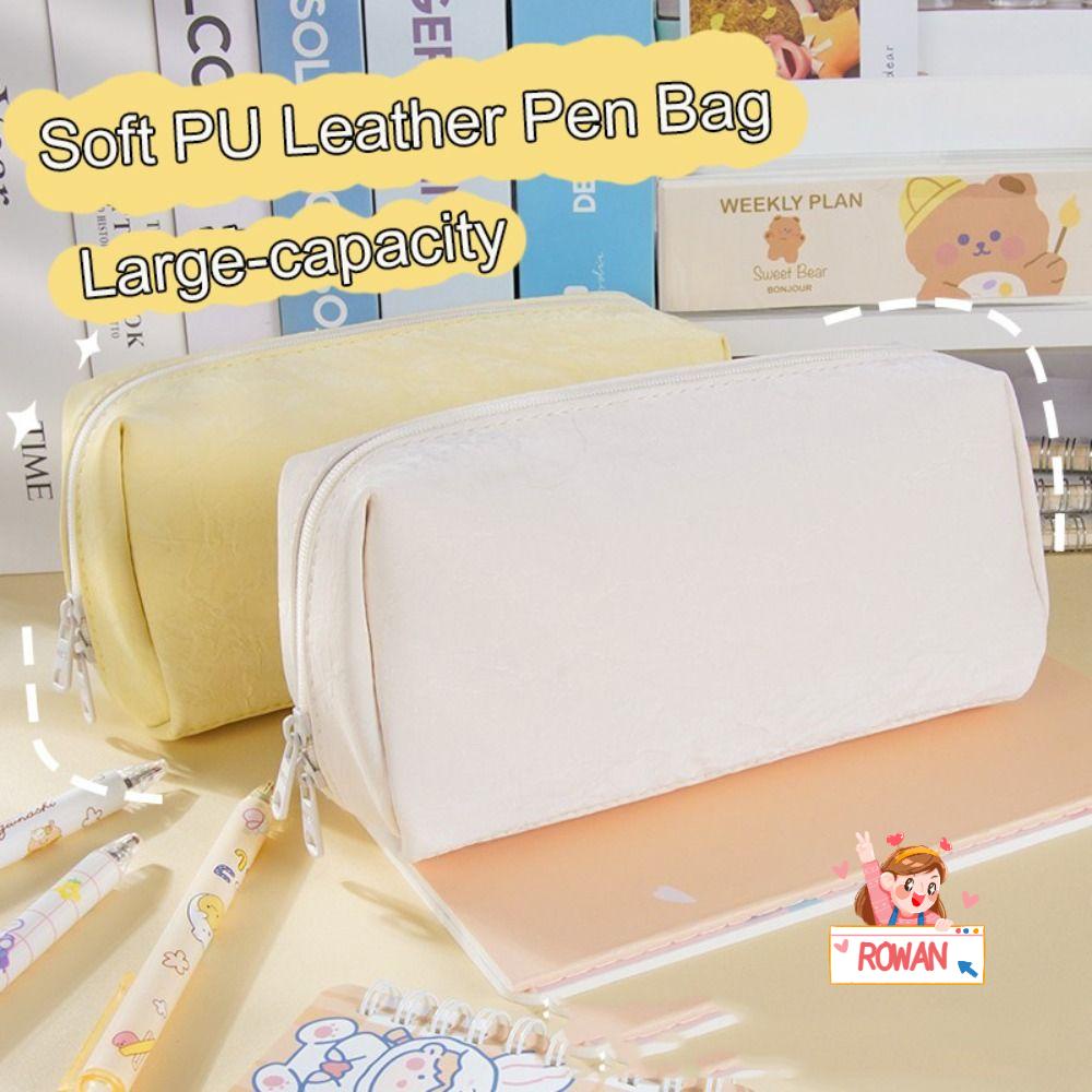 Túi Đựng Bút Bằng Da PU Cỡ Lớn Tiện Dụng Ốp