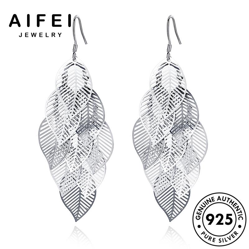 AIFEI JEWELRY fengye xỏ su thật tai quốc điệu bông vành hàn kiện tròn nguyên khuyên 925 sức bản trang phụ bạc tua thời nữ Thời sành E460
