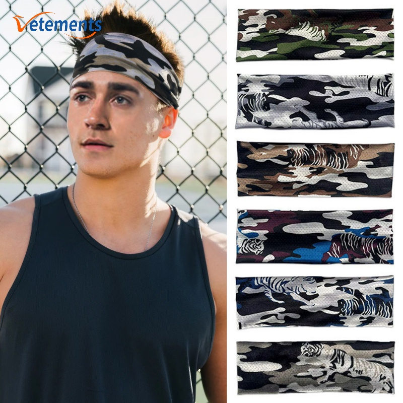 Băng Đô Lụa Co Giãn Thấm Hút Mồ Hôi In Họa Tiết Rằn Ri Nhiều Màu Tùy Chọn Cho Nam Và Nữ