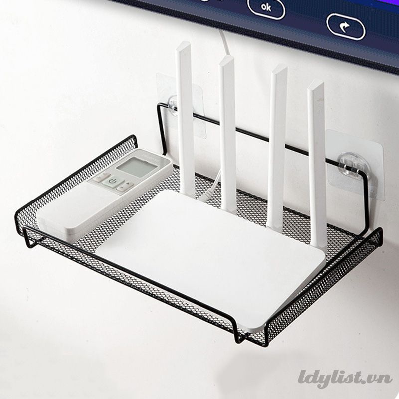 Kệ Bộ Định Tuyến Wifi Gắn Tường Giá Đỡ Không Lỗ Giá Đỡ Hộp Set-Top Tivi Giá Lưu Trữ Camera Giám Sát Giá Sắp Xếp Đồ Lặt Vặt Gia Đình