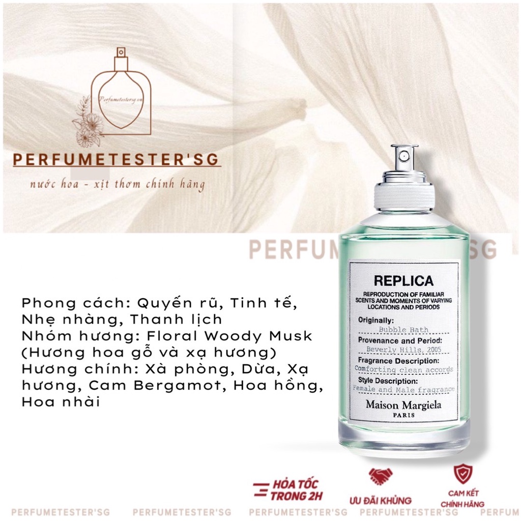 Nước hoa unisex 𝐑𝐄𝐏𝐋𝐈𝐂𝐀 Bubble Bath -𝒑𝒆𝒓𝒇𝒖𝒎𝒆𝒕𝒆𝒔𝒕𝒆𝒓