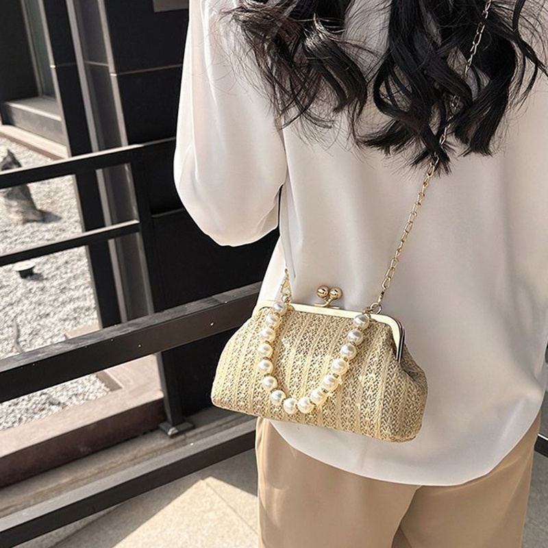 Túi cói Vai Kiểu Ví Tiền Bằng Rơm Thời Trang Sành Điệu Cho Nữ