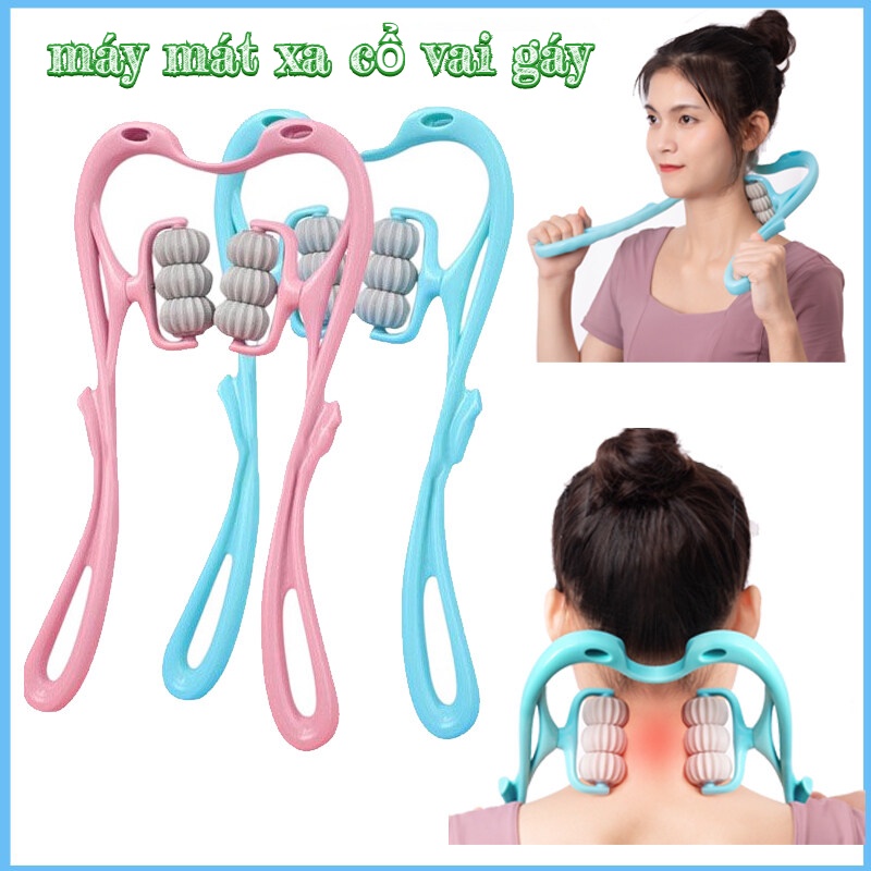 Máy Mát Xa Cổ Và Vai 6 Bánh Xe Massage Cổ Giảm Đau Nhức Cổ Hiệu Quả Ít Vận Động