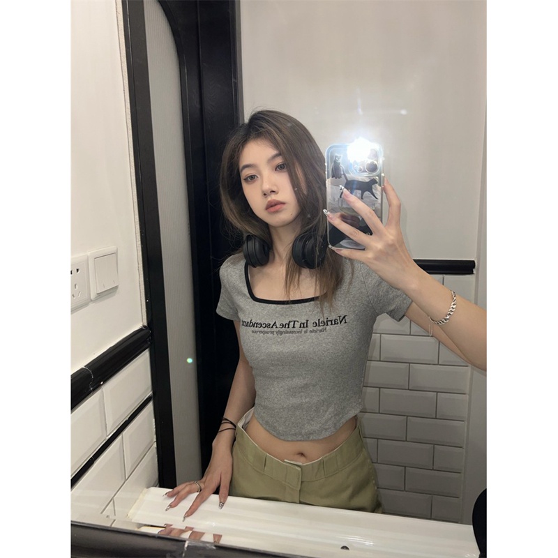 NRVP Áo Thun Tay Ngắn In Họa Tiết Phong Cách Hàn Quốc Mới Cho Nữ