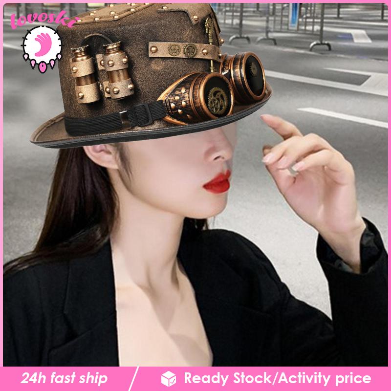 Mũ Biểu Diễn Ảo Thuật Phong Cách Steampunk Cá Tính