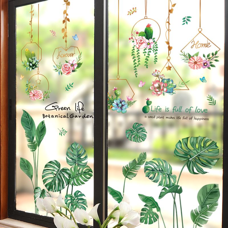 Miếng Dán Cửa Kính / Cửa Sổ / Ban Công Tự Dính Họa Tiết 3d Sáng Tạo Trang Trí Nhà Bếp / Phòng Tắm