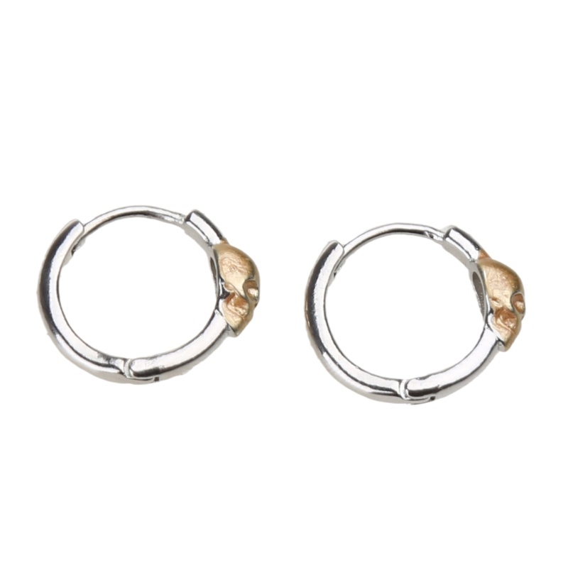 1 Cặp Bông Tai Hình Đầu Lâu Phong Cách Gothic Punk Cổ Điển Cho Nữ