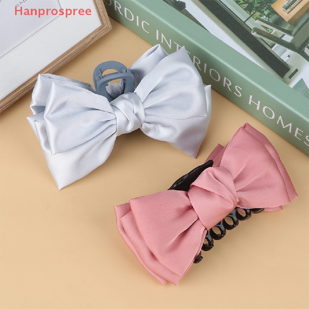 Kẹp Tóc Nơ Lớn Bằng Kim Loại Hai Mặt Thời Trang Hàn Quốc Hanprospree >