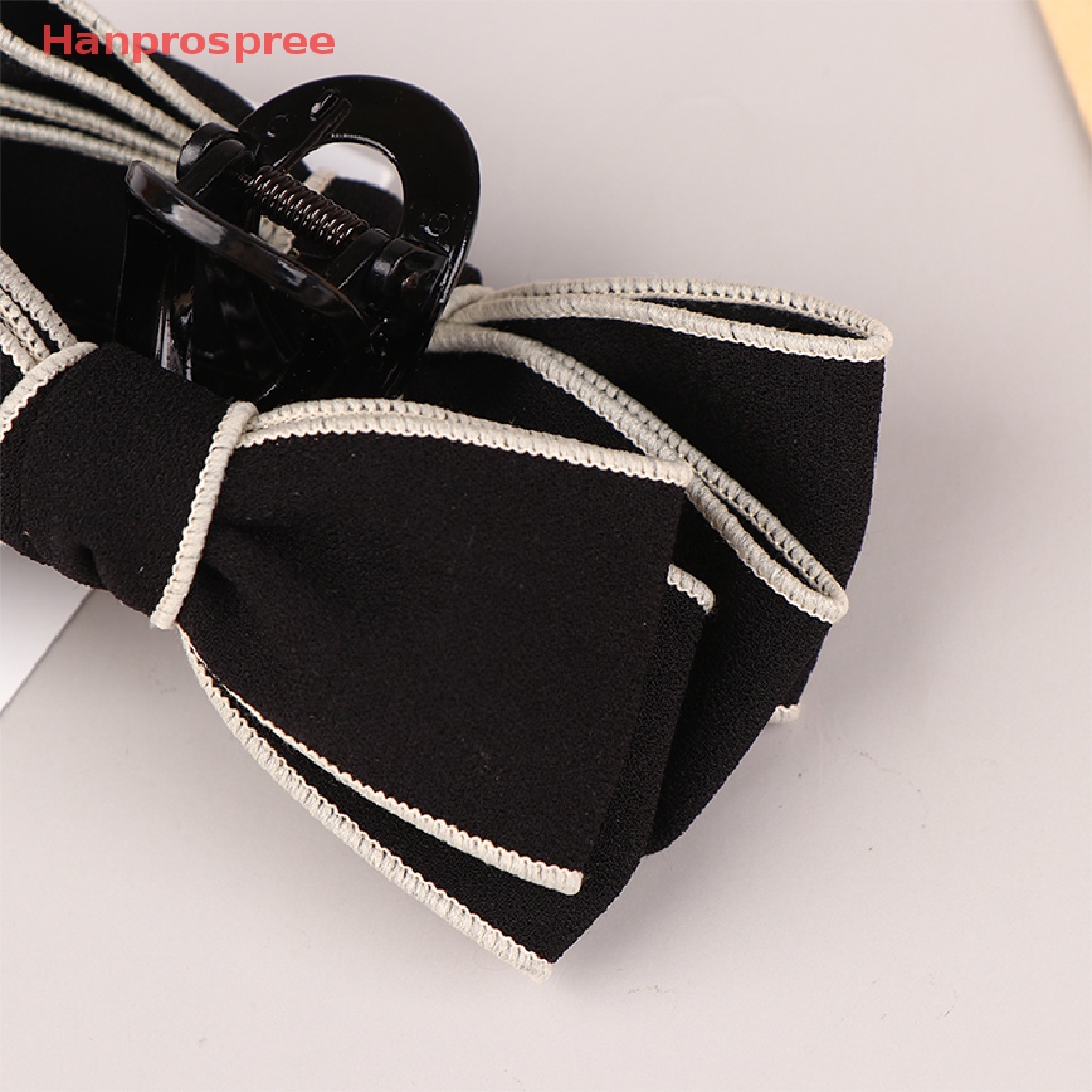 Kẹp Càng Cua Lớn Màu Trắng Đen Thanh Lịch Tối Giản Cho Nữ