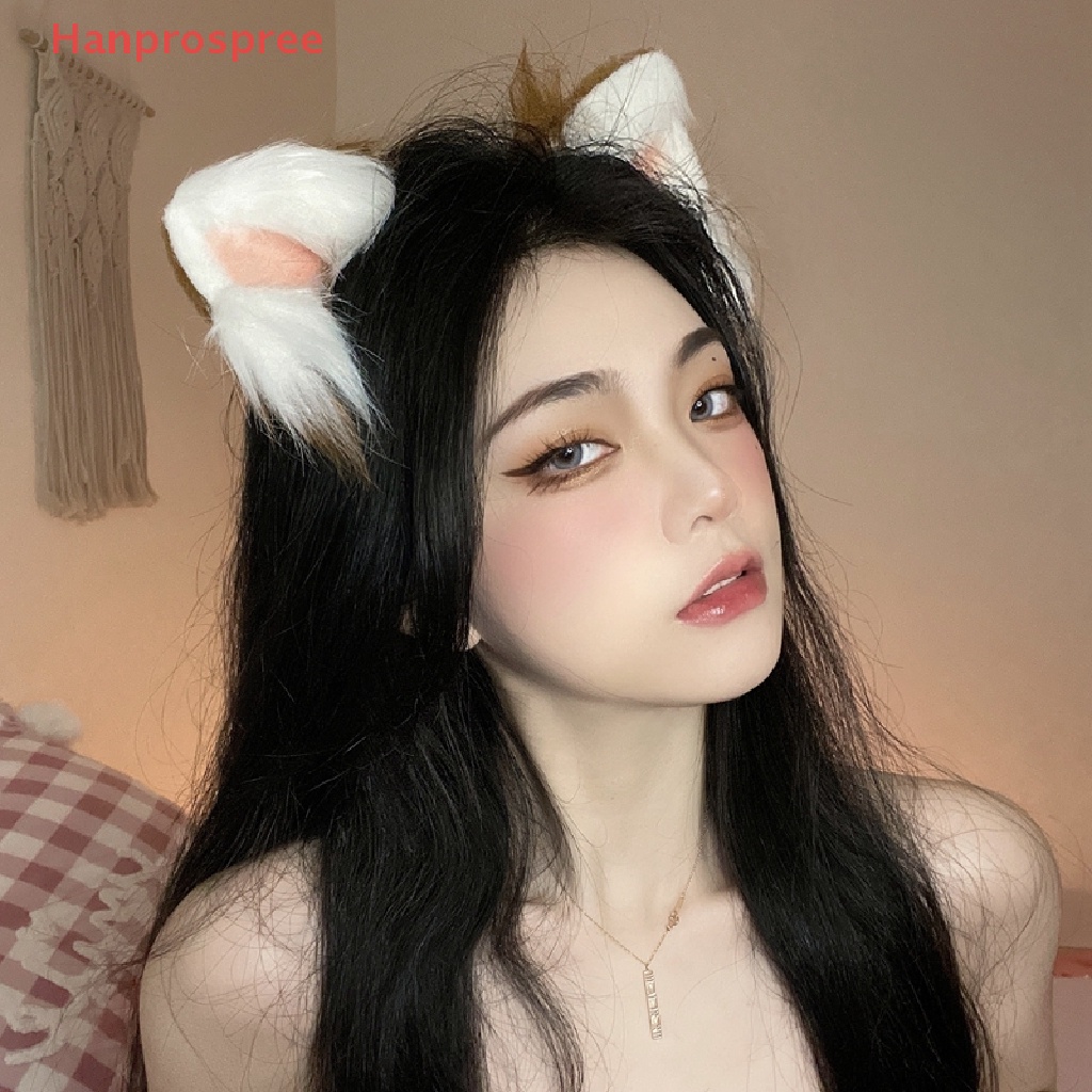 Băng Đô Cài Tóc Tai Mèo Bằng Lông Cáo Dễ Thương