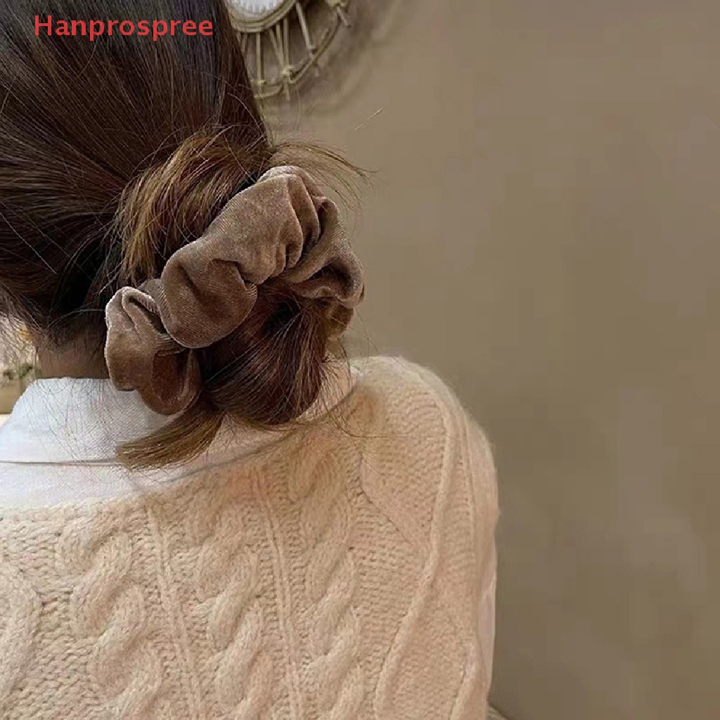 Dây Buộc Tóc Cao Su Co Giãn Bọc Nhung Thời Trang Cổ Điển Cho Nữ