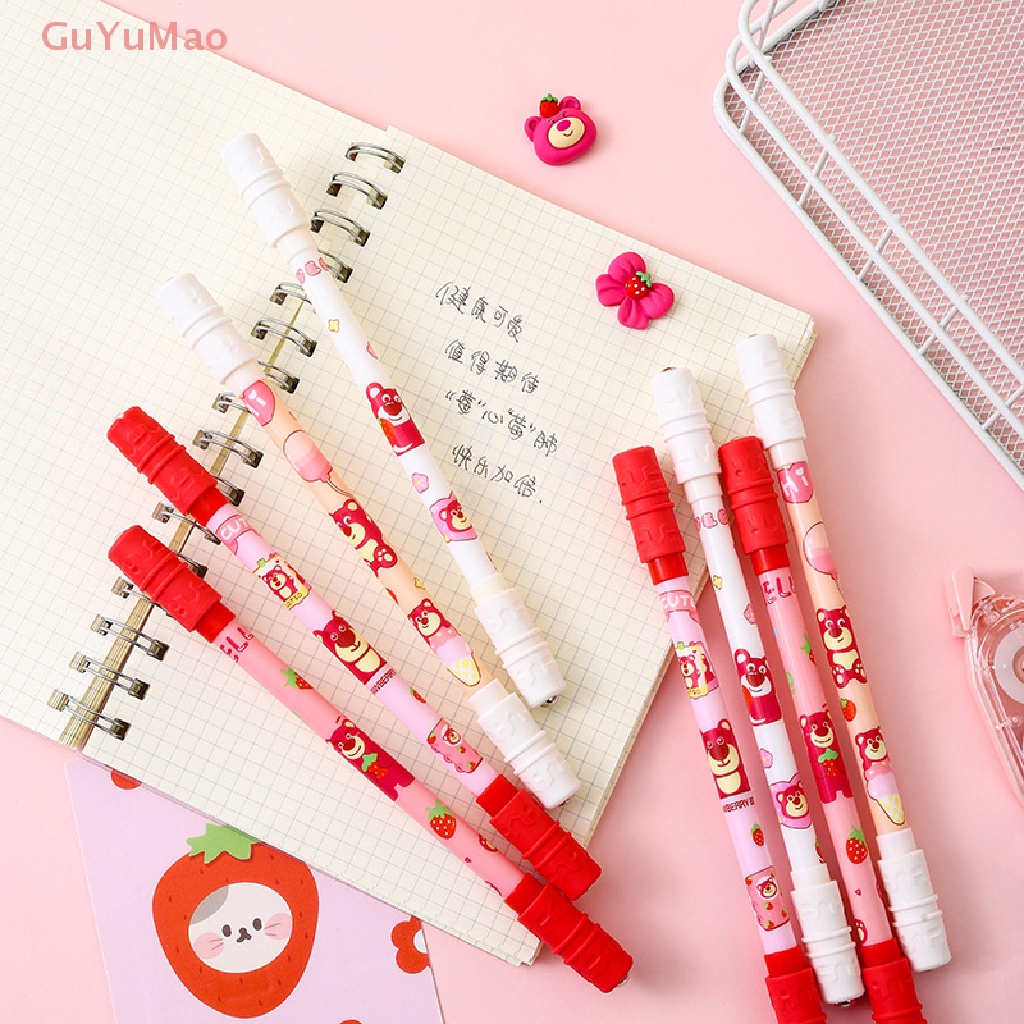 [cxGUYU] Bút Mực Gel Dạng Nhấn Hoạt Hình Dễ Thương Bằng Sợi Carbon Dành Cho Học Sinh / Văn Phòng PRTA