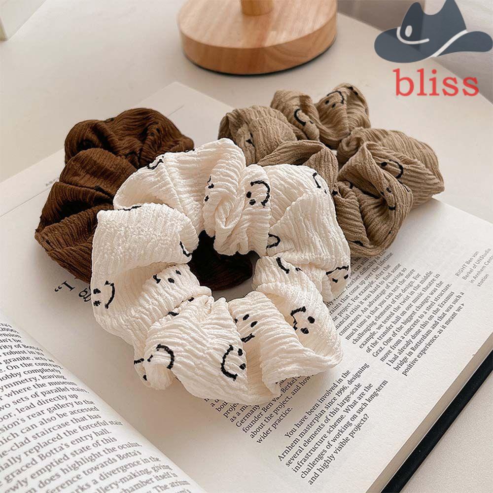 Dây Cột Tóc Co Giãn In Hình Mặt Cười Thời Trang Hàn Quốc Cho Nữ