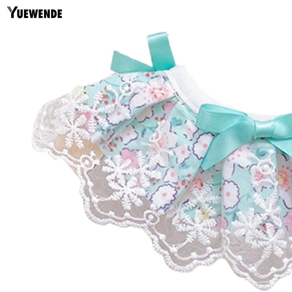 Yue.z Khăn Choàng Cổ Thắt Nơ In Họa Tiết Hoa Dành Cho Thú Cưng Bắt Mắt