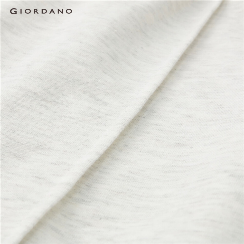 Giordano quần đùi nữ vải thun cotton 100% cạp co giãn hình thêu chữ cái phong cách giản dị dệt kim 05403455