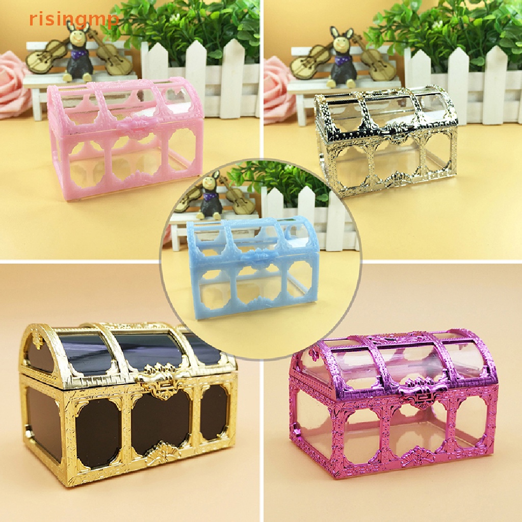 Hộp Đựng Trang Sức Trong Suốt Màu Kẹo Ngọt Phong Cách Vintage