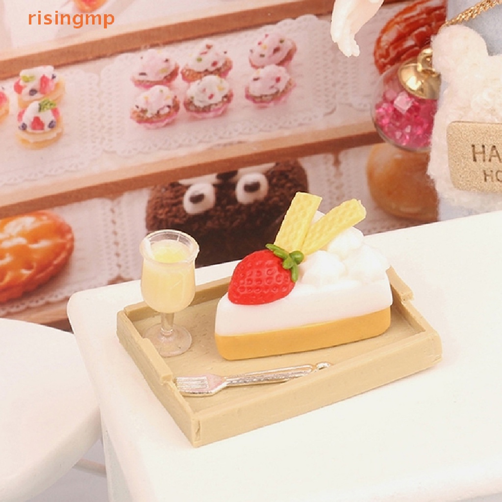 1 Bộ Dụng Cụ Ăn Bánh / Lắc Dâu Tây 1: 12 Dùng Trang Trí Nhà Búp Bê