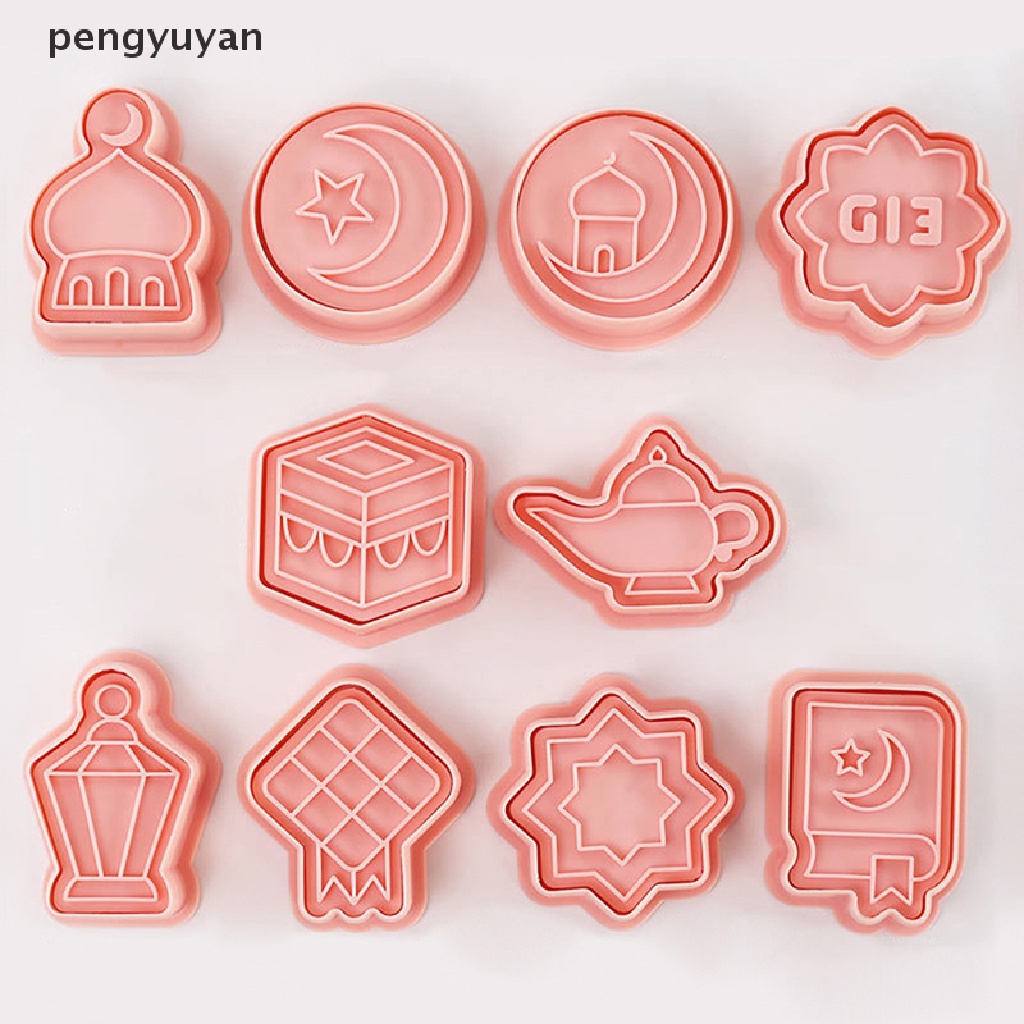 Set 10 Khuôn Cắt Bánh Quy Dạng Nhấn Phong Cách Hồi Giáo