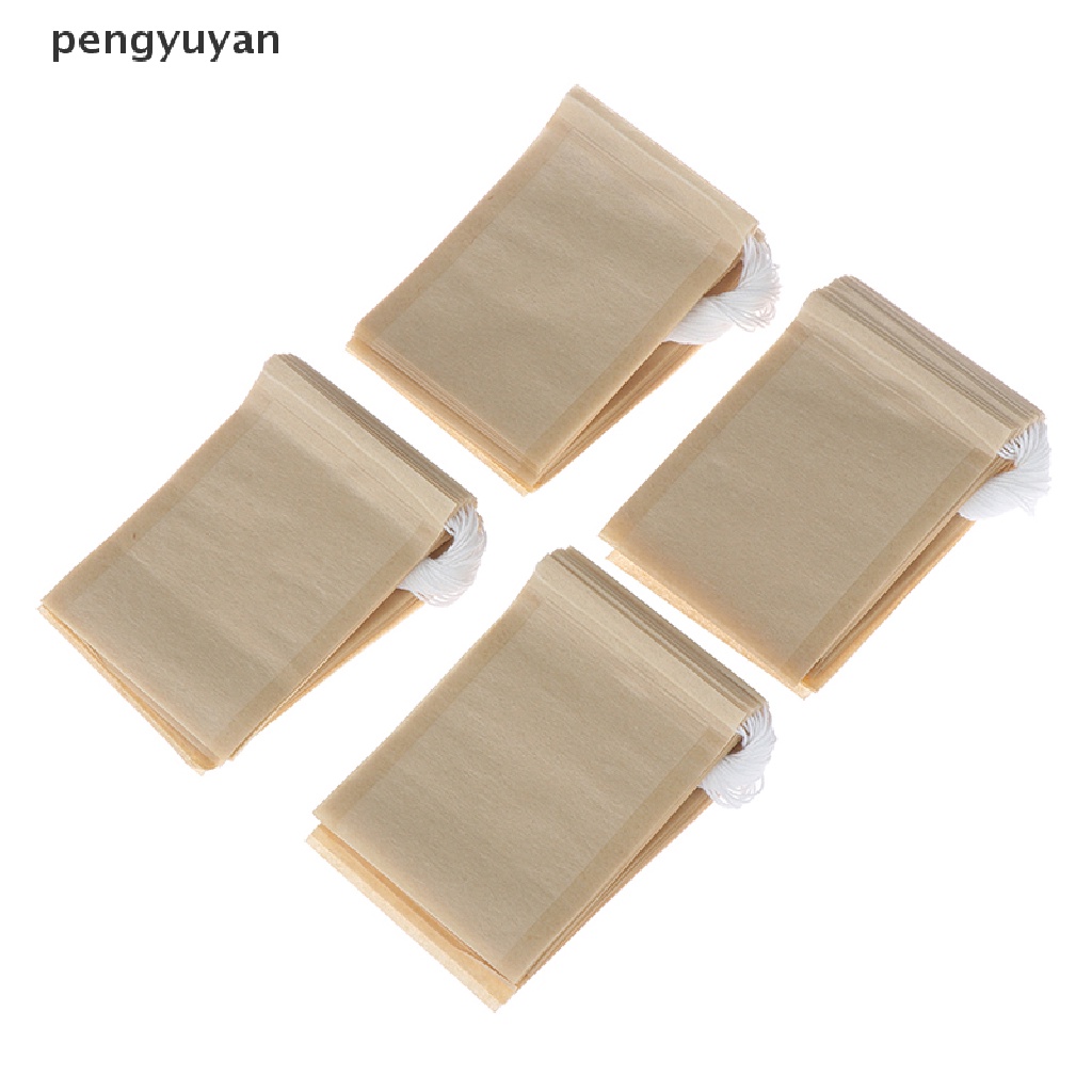 Set 100 Túi Lọc Trà Bằng Giấy Rỗng Có Dây Rút
