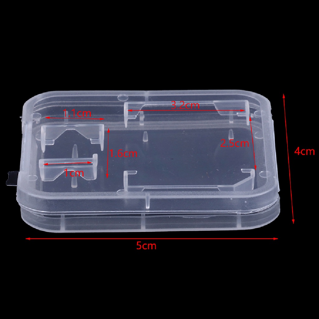 Bộ 5 Hộp Nhựa Trong Suốt Đựng Thẻ Nhớ SD TF