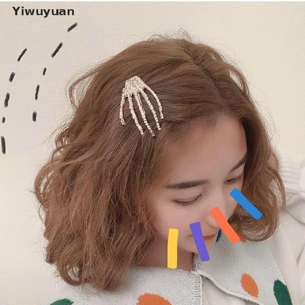 < Yiwuyuan > Kẹp Tóc Hình Bàn Tay Đầu Lâu Thời Trang Cho Nữ