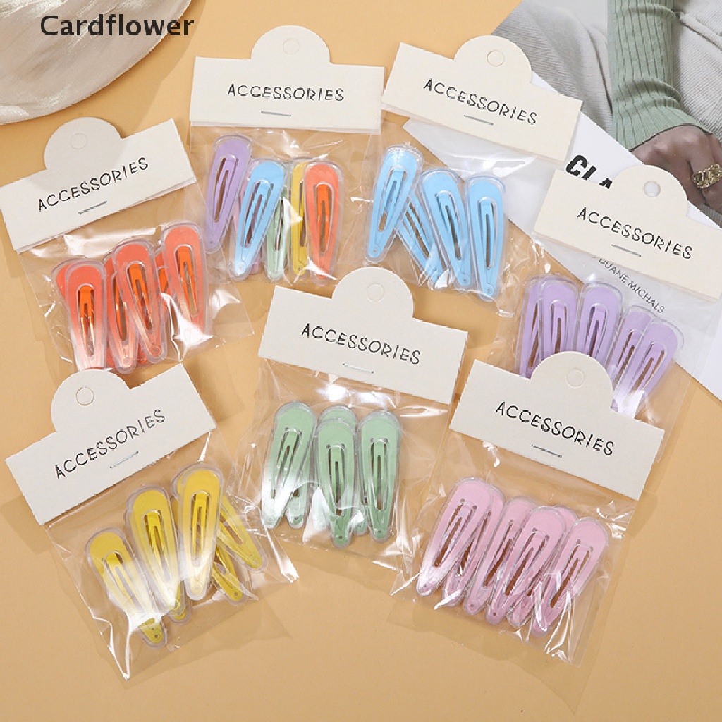 Bộ 6 Kẹp Tóc Kim Loại Hình Giọt Nước Thời Trang Cho Nữ